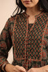Women Green Ethnic Motifs Printed Pure Cotton Anarkali Kurta